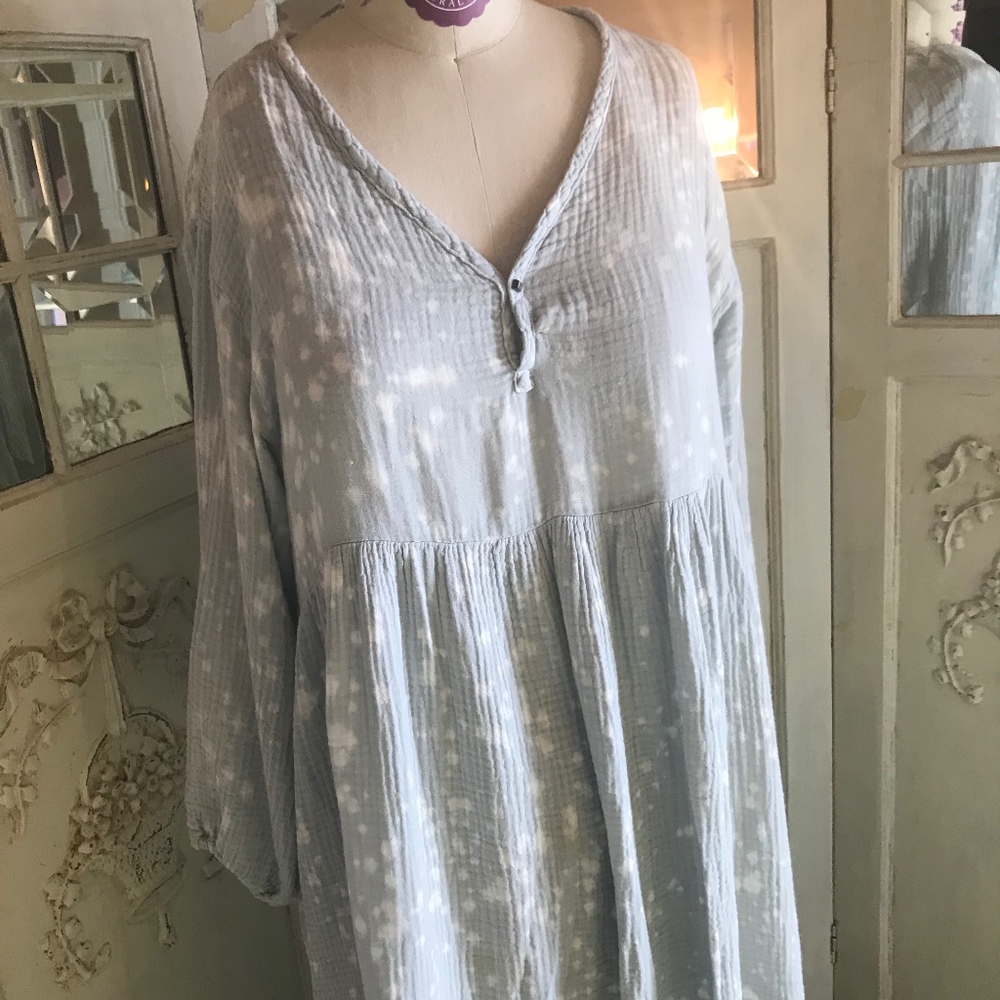 Light blue lightweight flannel dress